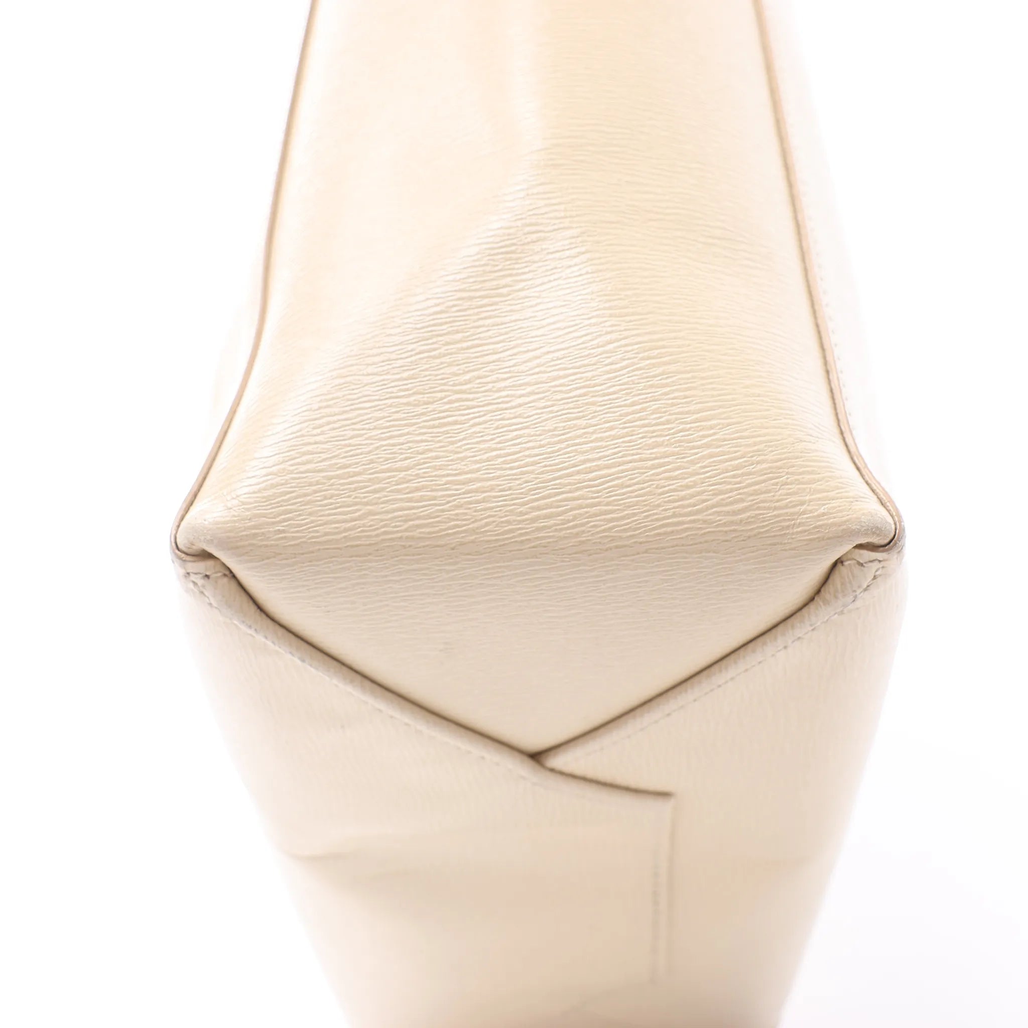 CELINE Cabas Vertical Small Leather Handbag in Beige