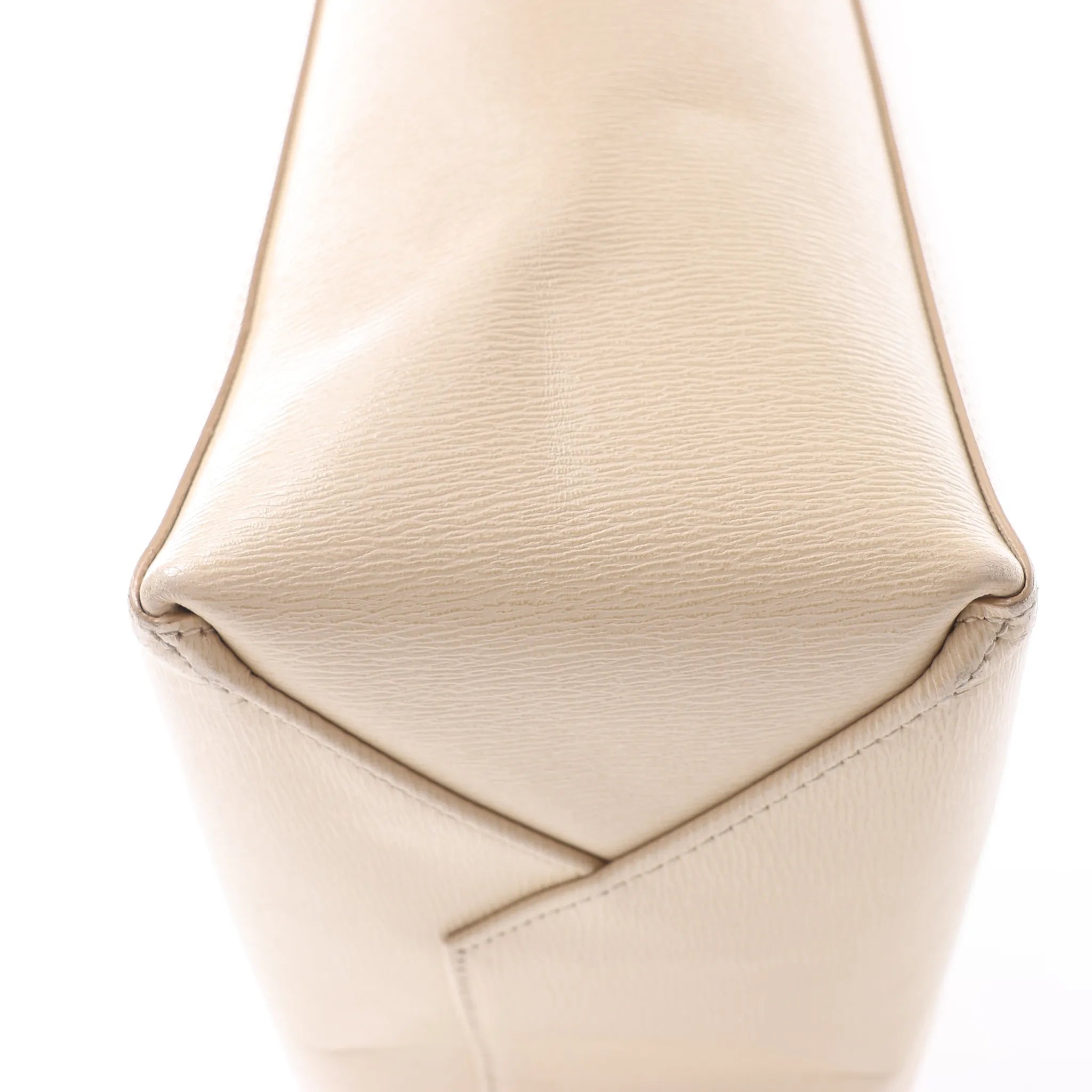CELINE Cabas Vertical Small Leather Handbag in Beige