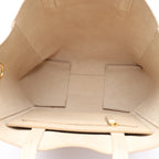 CELINE Cabas Vertical Small Leather Handbag in Beige