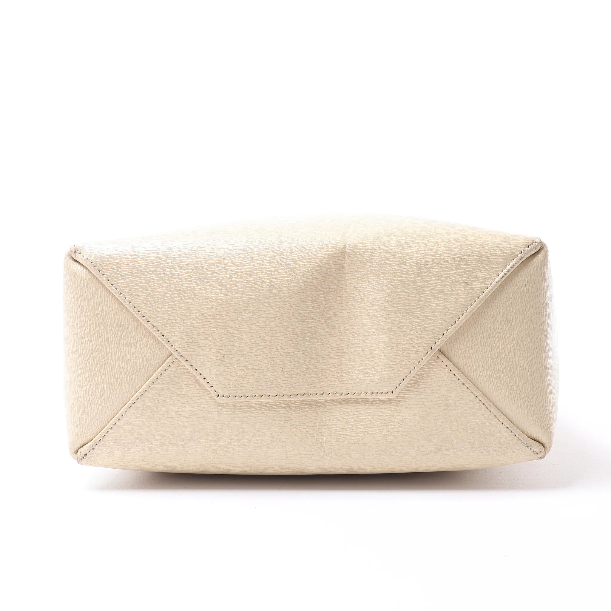 CELINE Cabas Vertical Small Leather Handbag in Beige