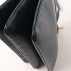 Celine Trio Large Leather Crossbody bag in Navy Blue