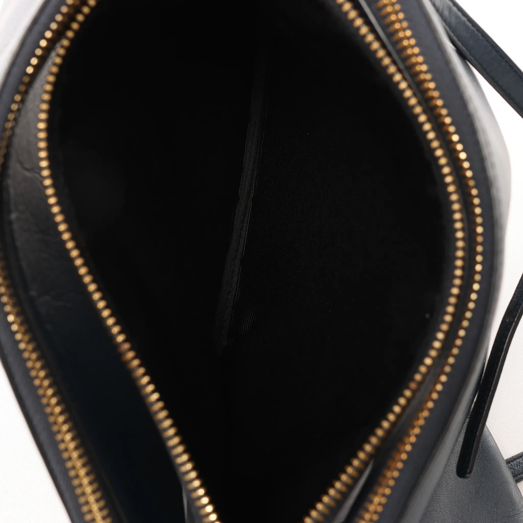 Bolso bandolera grande Celine Trio de cuero en azul marino