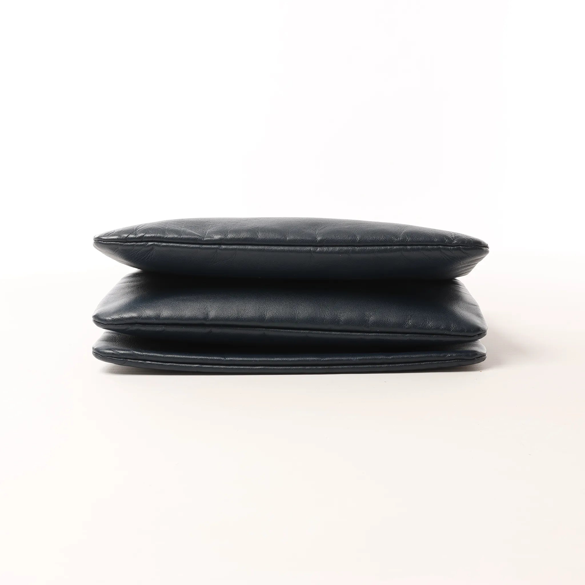 Celine Trio Large Leather Crossbody bag in Navy Blue