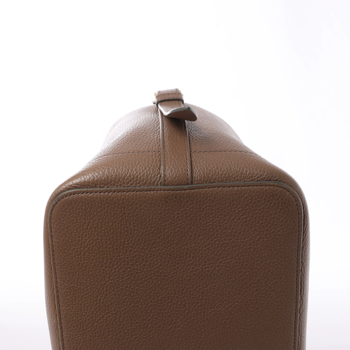Bolso Celine Vertical Mini Hippopotamus de lona y piel de dos vías, beige y marrón