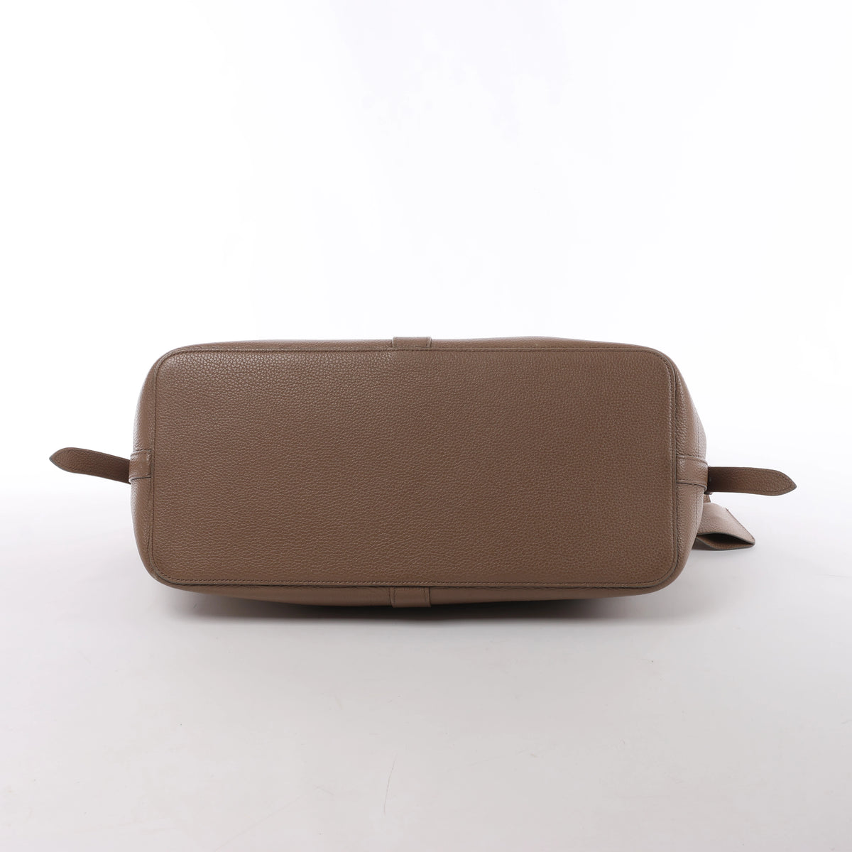 Bolso Celine Vertical Mini Hippopotamus de lona y piel de dos vías, beige y marrón