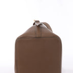 Bolso Celine Vertical Mini Hippopotamus de lona y piel de dos vías, beige y marrón