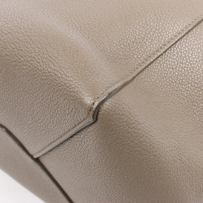 Celine Cabas Phantom Medium Leather Shoulder Bag in Taupe