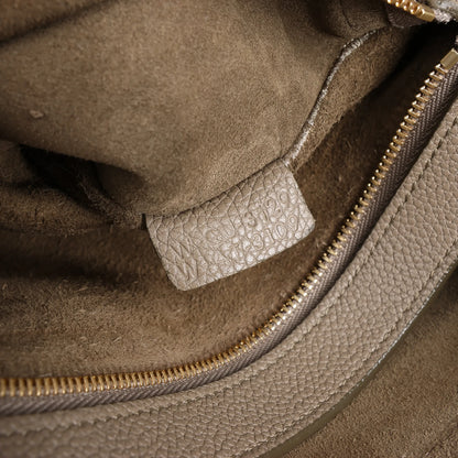 Celine Cabas Phantom Medium Leather Shoulder Bag in Taupe