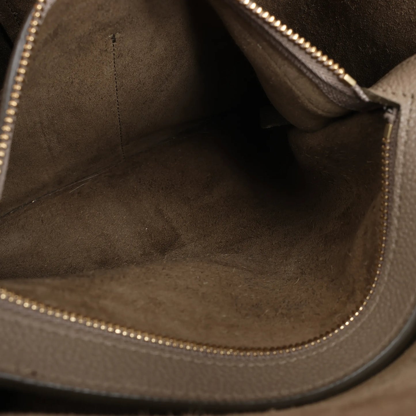 Celine Cabas Phantom Medium Leather Shoulder Bag in Taupe