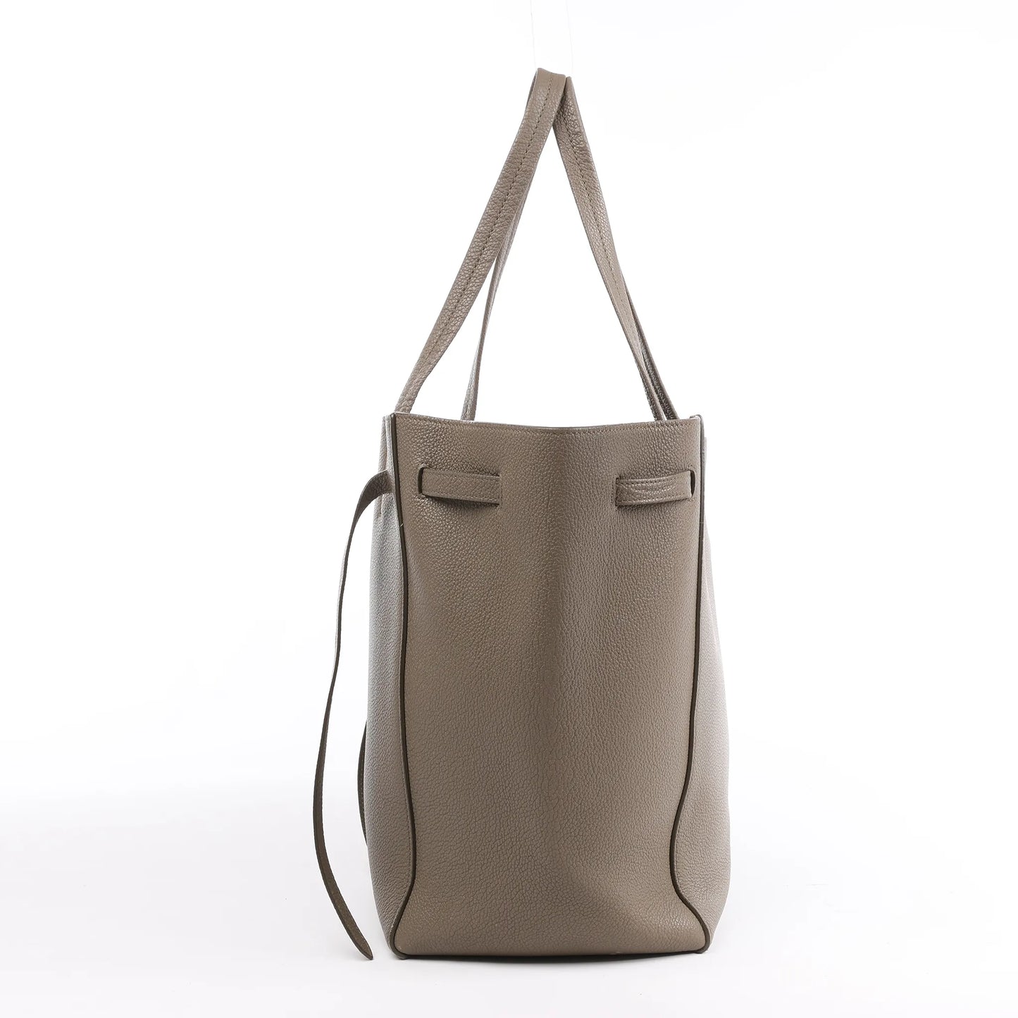 Celine Cabas Phantom Medium Leather Shoulder Bag in Taupe