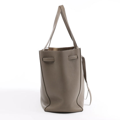 Celine Cabas Phantom Medium Leather Shoulder Bag in Taupe