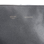 Celine Cabas Phantom Medium Leather Shoulder Bag in Black