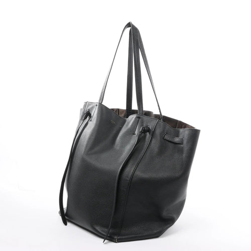 Bolso de hombro mediano de piel Celine Cabas Phantom en color negro