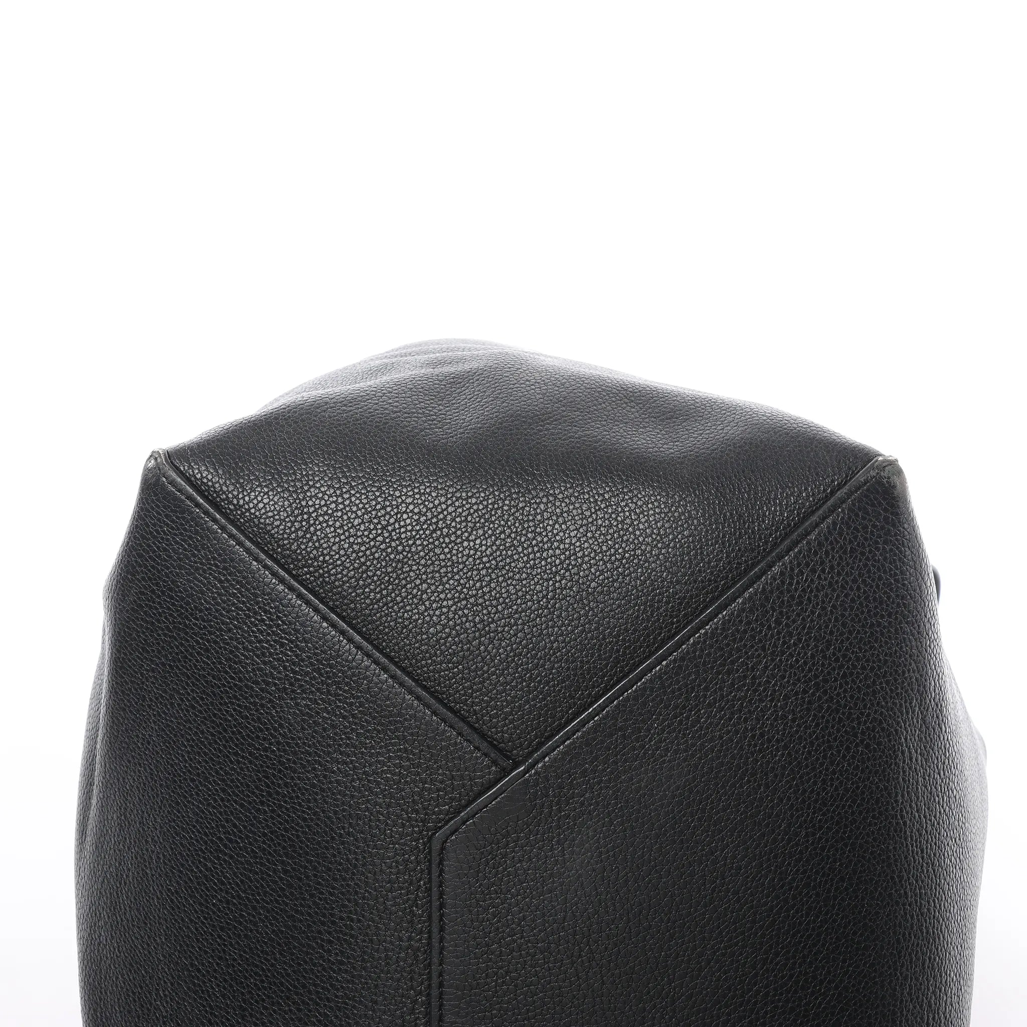 Celine Cabas Phantom Medium Leather Shoulder Bag in Black