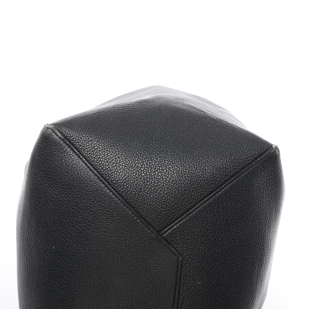 Celine Cabas Phantom Medium Leather Shoulder Bag in Black