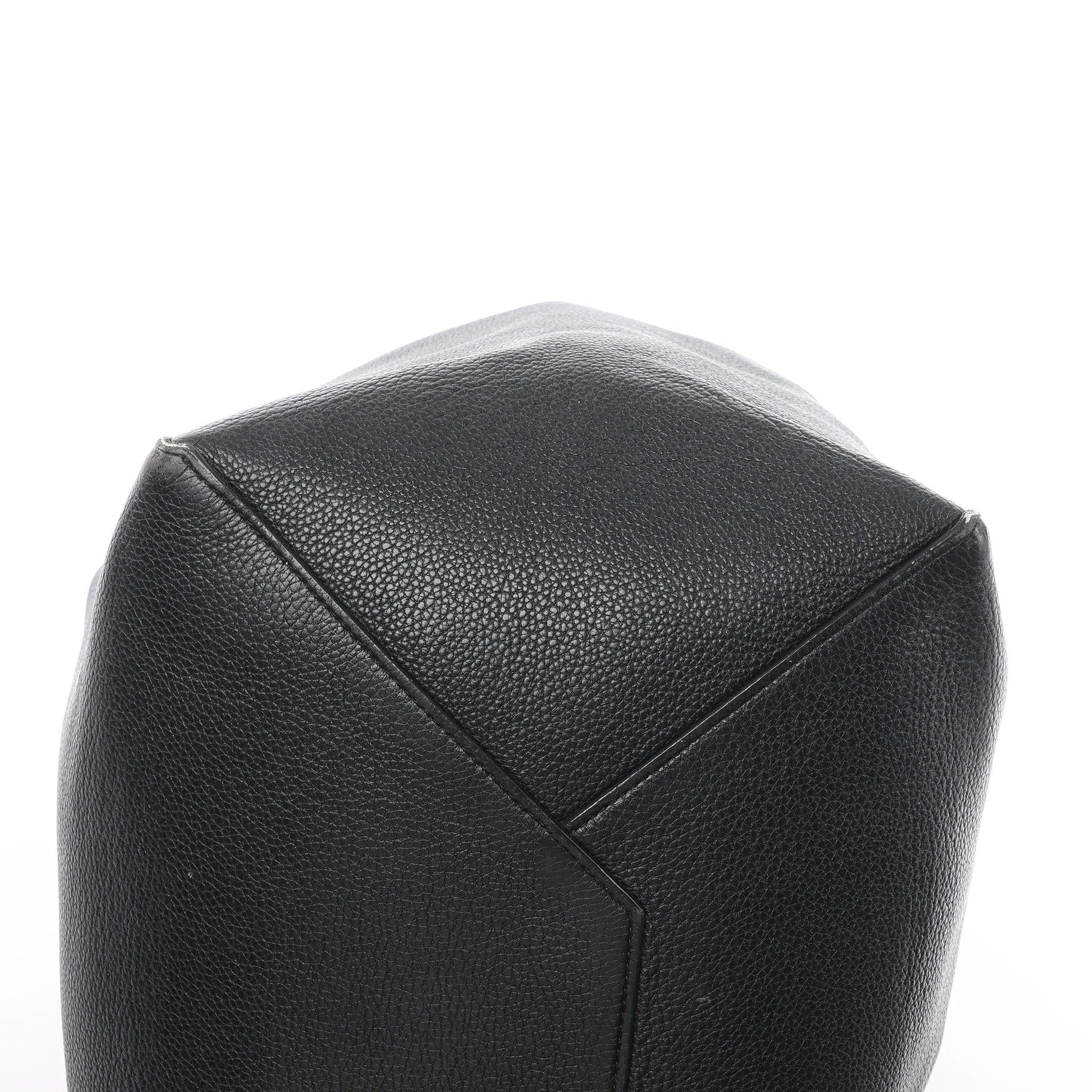 Celine Cabas Phantom Medium Leather Shoulder Bag in Black