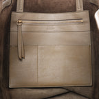 Celine Cabas Phantom Medium Leather Shoulder Bag in Taupe