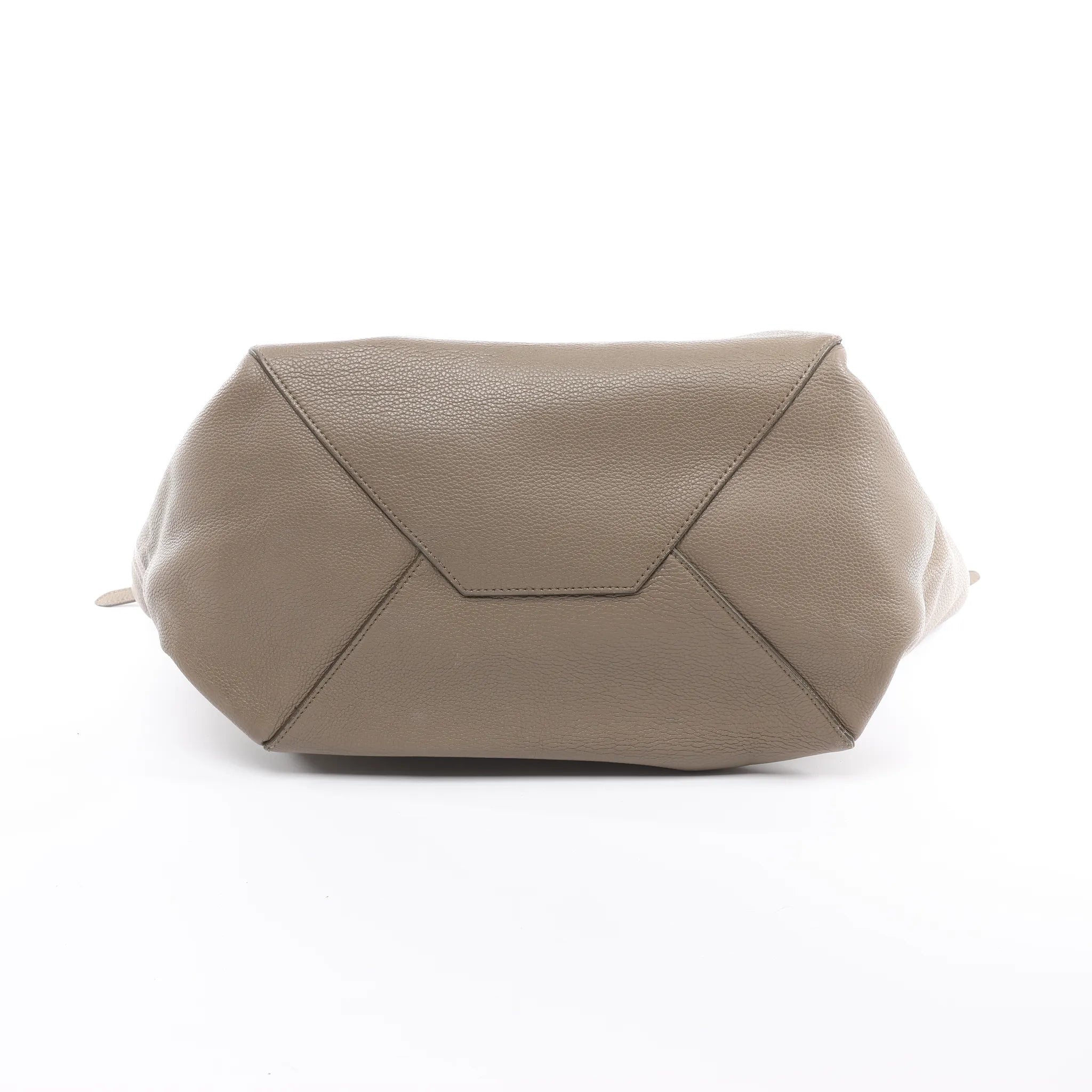 Celine Cabas Phantom Medium Leather Shoulder Bag in Taupe