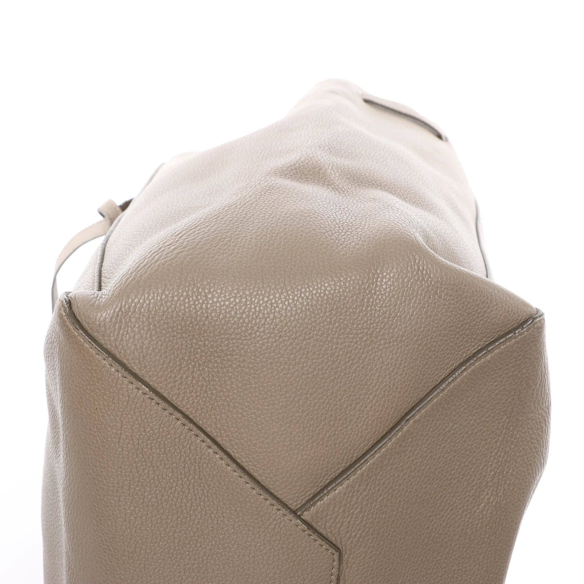 Celine Cabas Phantom Medium Leather Shoulder Bag in Taupe