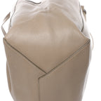 Celine Cabas Phantom Medium Leather Shoulder Bag in Taupe