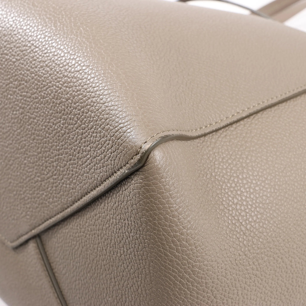 Celine Cabas Phantom Small Leather Shoulder Bag in Taupe