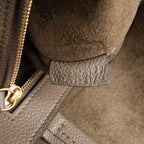 Celine Cabas Phantom Small Leather Shoulder Bag in Taupe