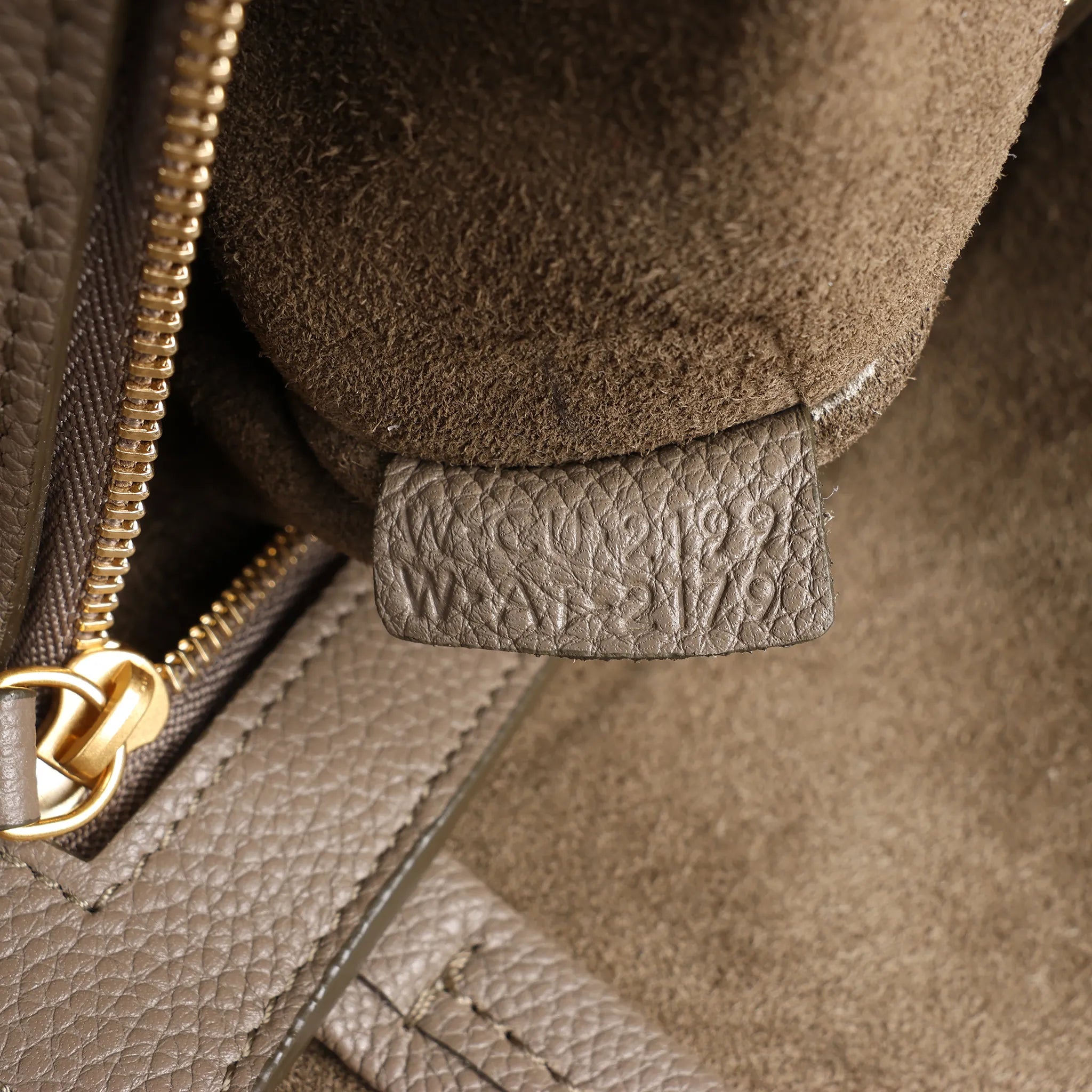 Celine Cabas Phantom Small Leather Shoulder Bag in Taupe