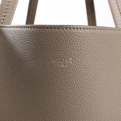 Celine Cabas Phantom Medium Leather Shoulder Bag in Taupe