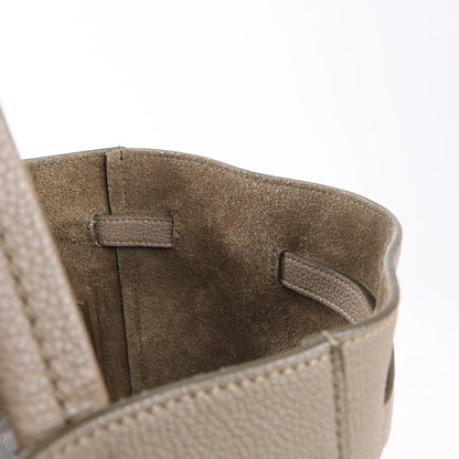 Celine Cabas Phantom Medium Leather Shoulder Bag in Taupe