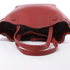 Celine Cabas Phantom Small Leather Shoulder Bag in Red