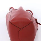 Celine Cabas Phantom Small Leather Shoulder Bag in Red