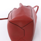 Celine Cabas Phantom Small Leather Shoulder Bag in Red