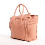 CELINE Luggage Micro Leather Handbag in Pink