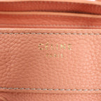 CELINE Luggage Micro Leather Handbag in Pink