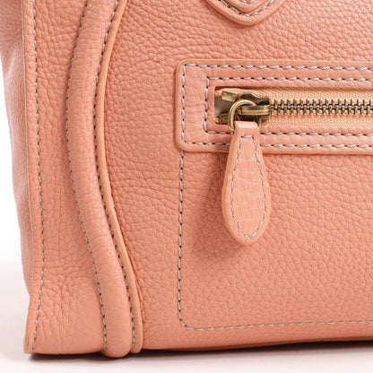 CELINE Luggage Micro Handtasche aus Leder in Rosa