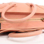 CELINE Luggage Micro Leather Handbag in Pink
