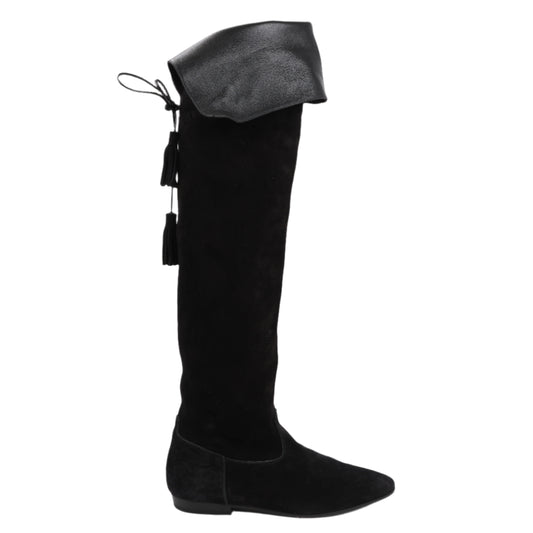 Celine Chat Botté Over-The-Knee Flat Boot in Suede Calfskin in Size 38 RM0220