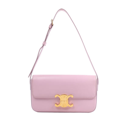 Celine Triomphe Smooth Leather Small Shoulder Bag in Pink