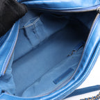 Chanel Gabrielle Doo Chanel Vintage calf Chain Shoulder Bag Blue Gold x Silver Metal Fittings 27113839