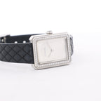 Reloj Chanel Boyfriend H6955 KTF95332 de acero inoxidable y cuero QZ con esfera plateada