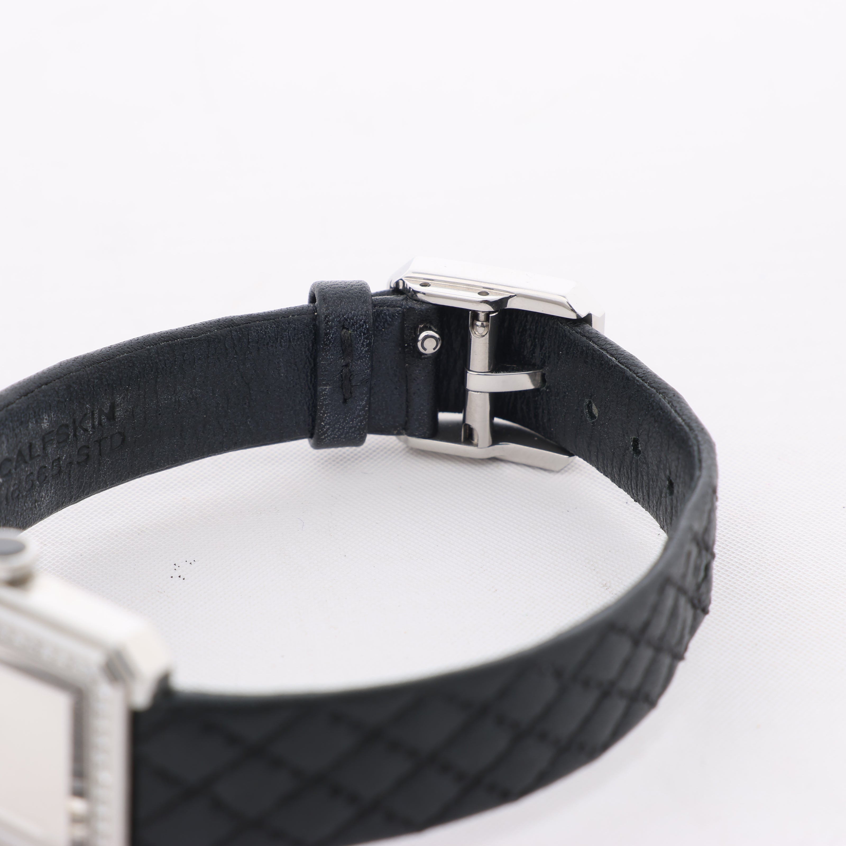 Chanel Boyfriend H6955 KTF95332 SS & Leather QZ Silver-Face Watch
