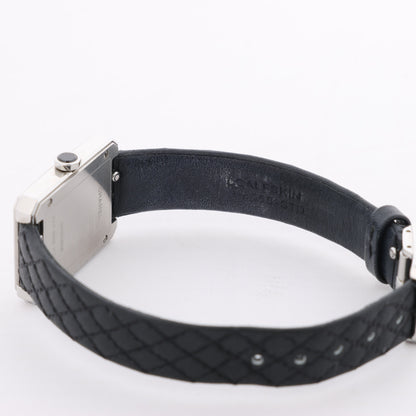 Chanel Boyfriend H6955 KTF95332 SS & Leather QZ Silver-Face Watch