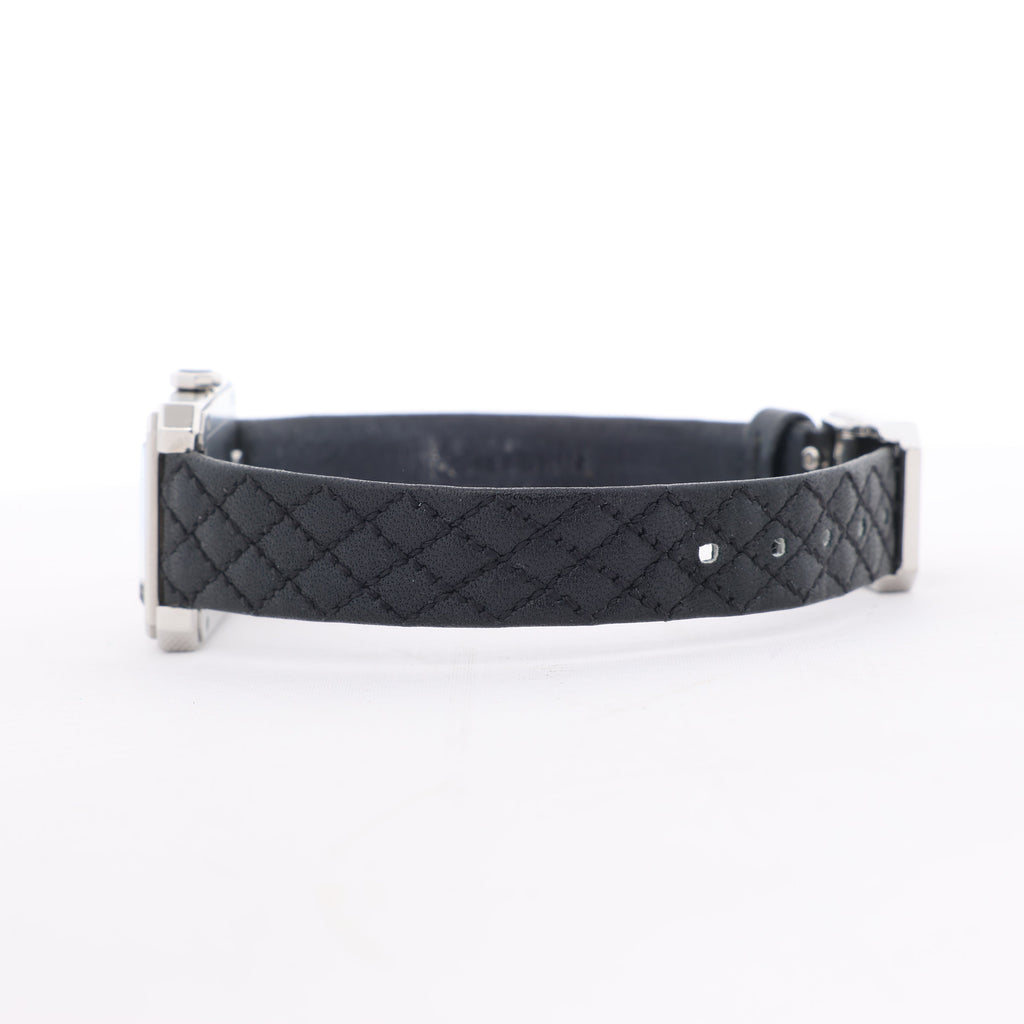 Chanel Boyfriend H6955 KTF95332 SS & Leather QZ Silver-Face Watch