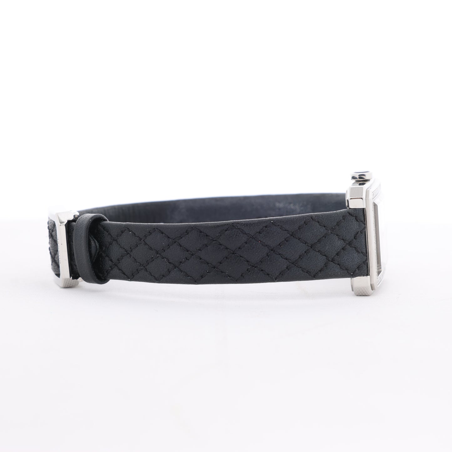 Chanel Boyfriend H6955 KTF95332 SS & Leather QZ Silver-Face Watch
