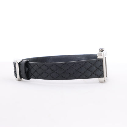 Chanel Boyfriend H6955 KTF95332 SS & Leather QZ Silver-Face Watch