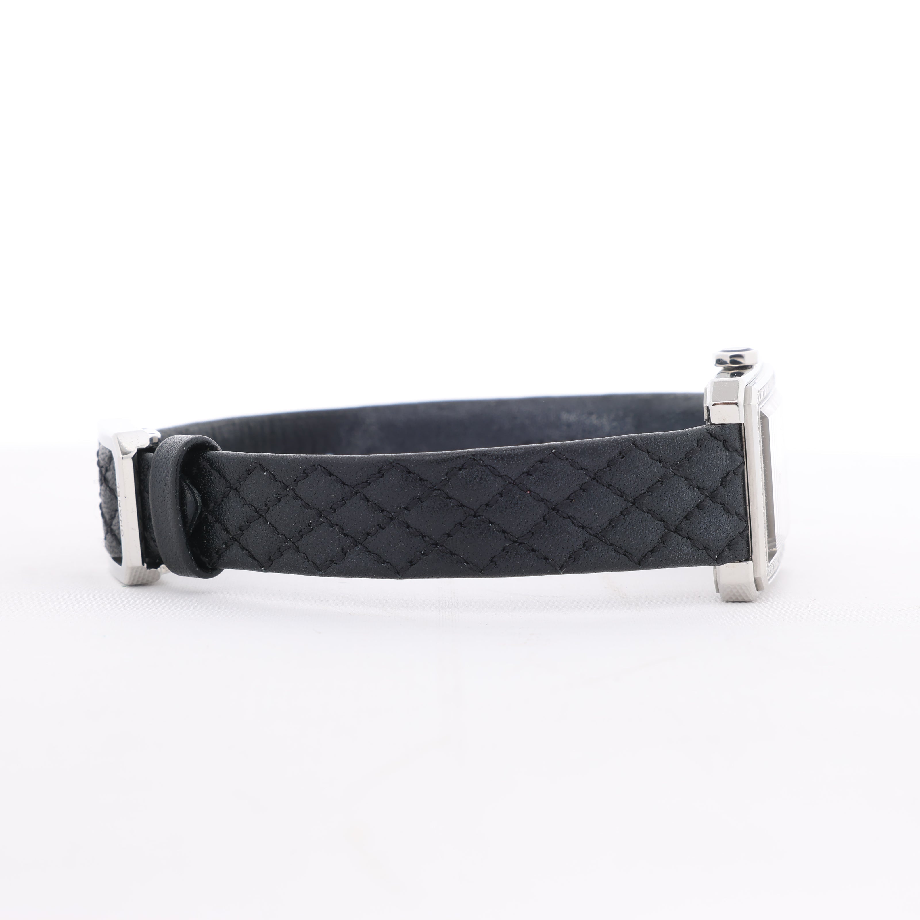 Reloj Chanel Boyfriend H6955 KTF95332 de acero inoxidable y cuero QZ con esfera plateada