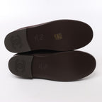 Chanel CC logo Suede x Shearling Loafers in Brown, Size 40.5 EU