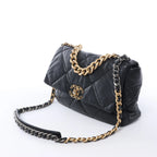 Chanel Chanel 19 Large Leather Chain Shoulder Bag in Black 30157954