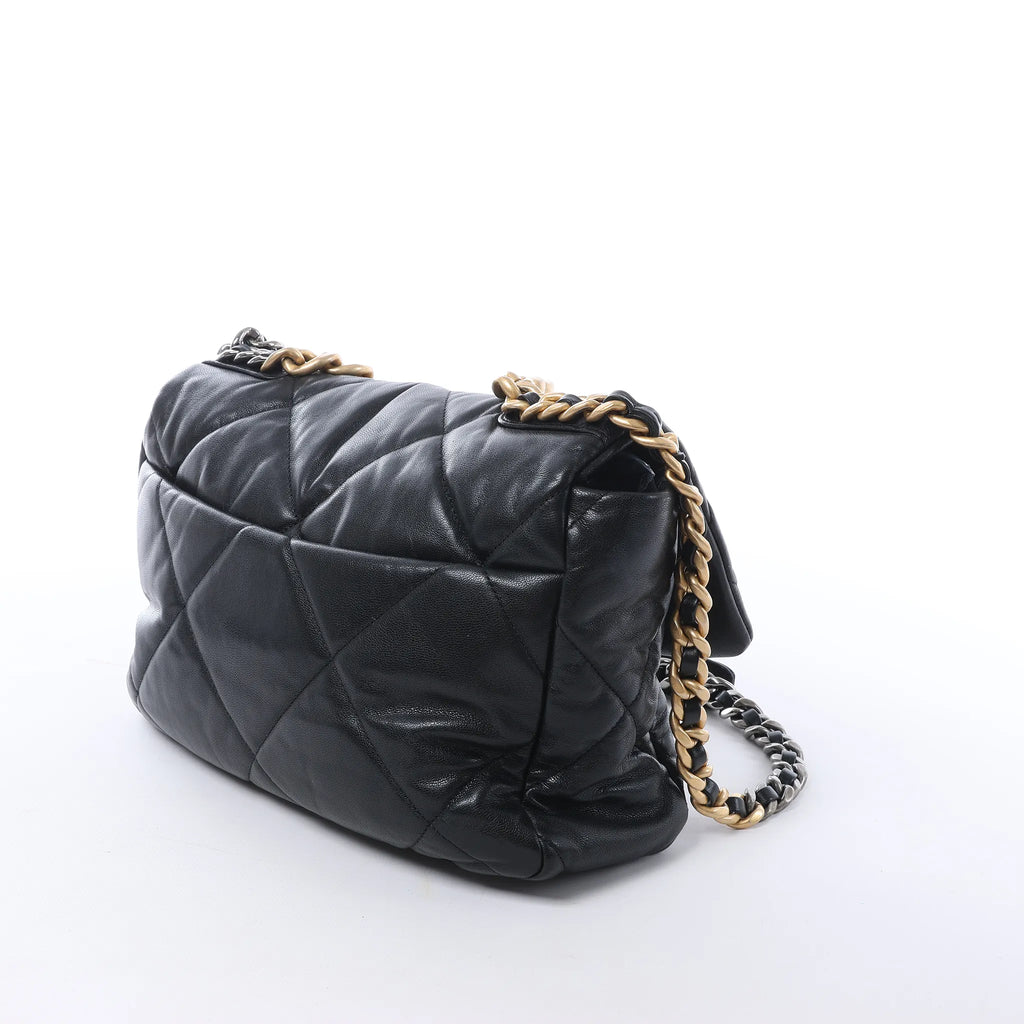 Chanel Chanel 19 Large Leather Chain Shoulder Bag in Black 30157954