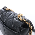 Chanel Chanel 19 Large Leather Chain Shoulder Bag in Black 30157954